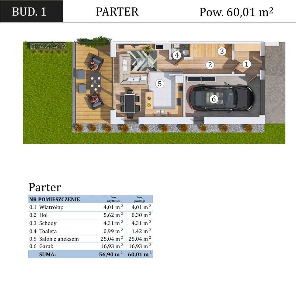 Ostatni! DOM zab. szereg.113,72m2 osiedle ,,OSTOJA MĘDŁÓW" - Pełny obrazek: 4/8