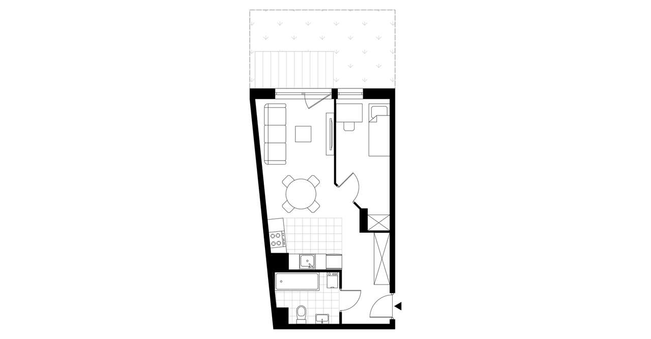 2-pokojowe mieszkanie 40m2 + ogródek Bezpośrednio - Pełny obrazek: 3/8