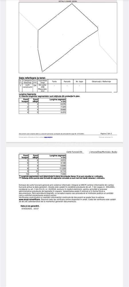 Teren intavilan, suprafata de 212 mp, deschidere 13 m, Dorobanti - Imagine principală: 1/1