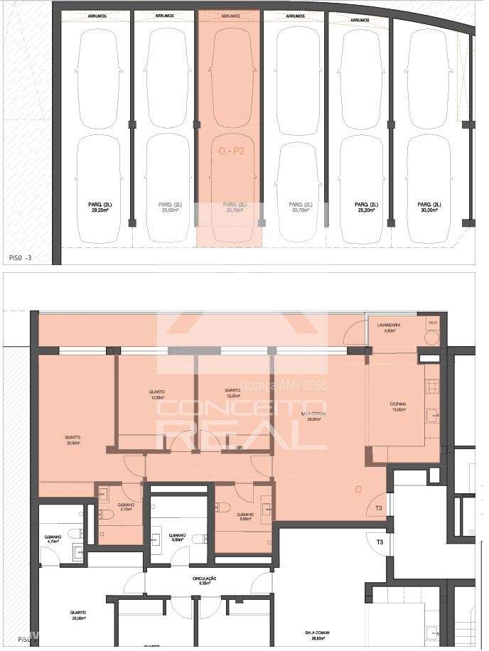 Apart. T3 c/ Box p/ 2 viat. Novo - Lordelo (Paredes) - Grande imagem: 4/12