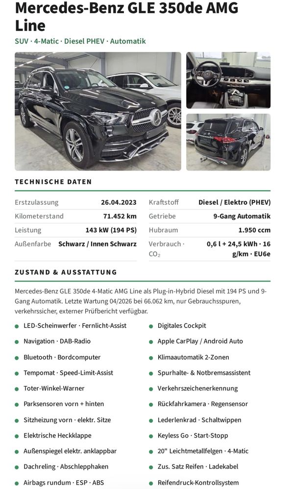 Mercedes-Benz GLE 300 d 4MATIC 2023