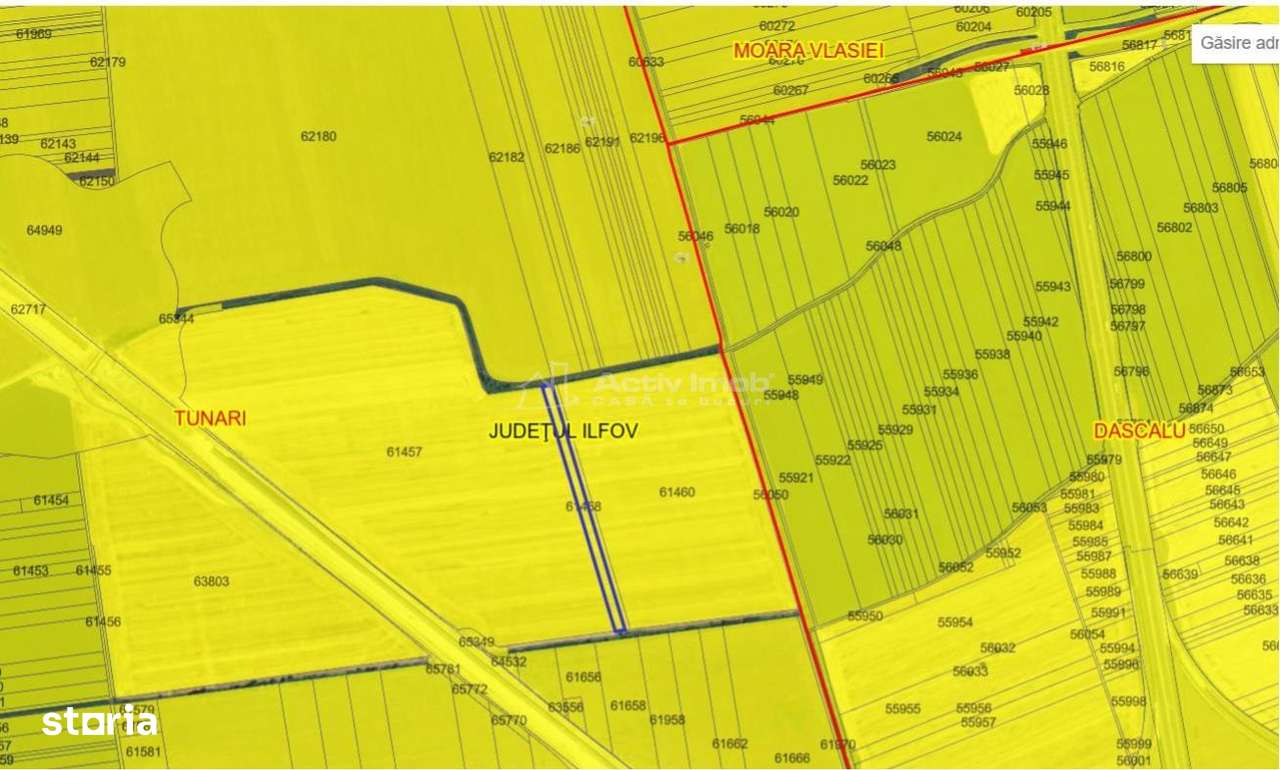Teren Intravilan Tunari, (Dimieni), int. A0 cu A3-0