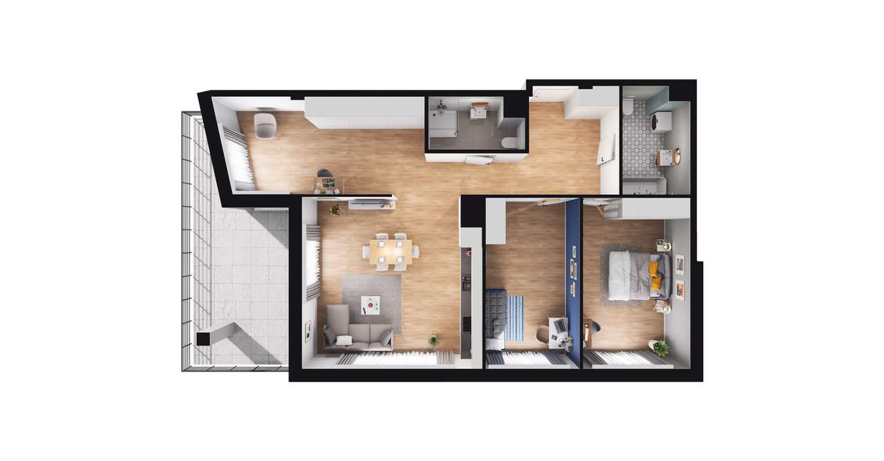 Bulvar Apartments | mieszkanie 4-pok. | C.3.02 - Pełny obrazek: 3/9