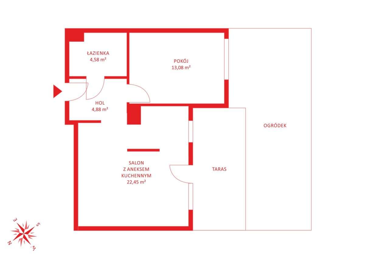2-pokojowe mieszkanie z ogródkiem i klimatyzacją - Pełny obrazek: 2/10