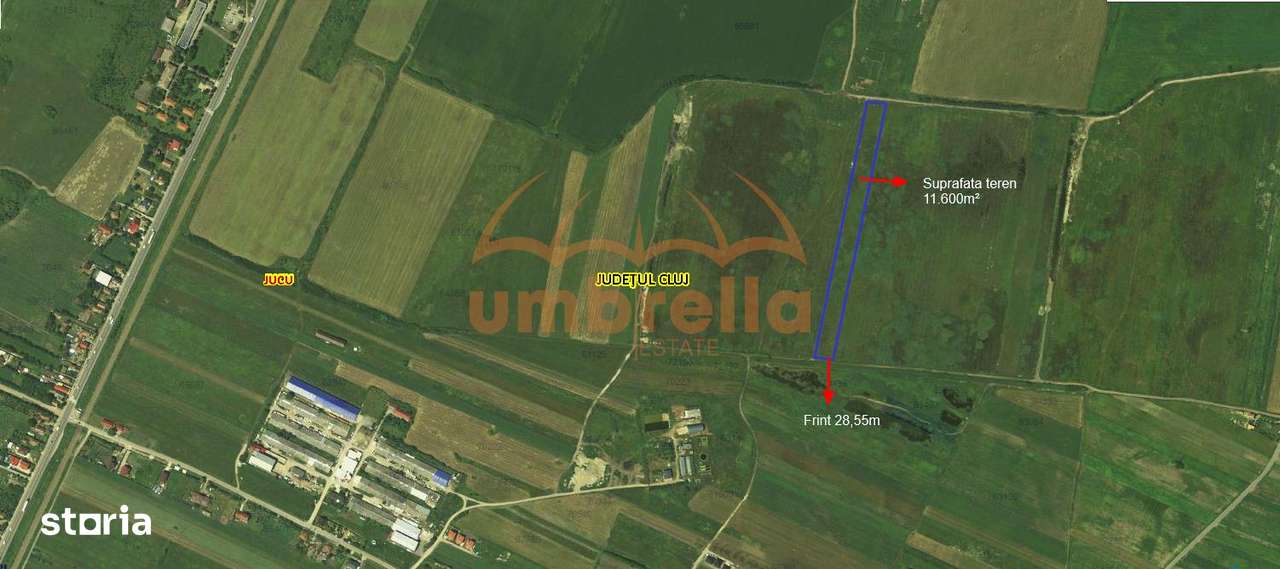 Teren de vanzare Jucu de Mijloc Intravilan  11.600m² - Imagine principală: 1/4