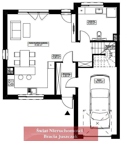 Bliźniak; 5 pokoi; pompa ciepła; ogród 254 m2 - Pełny obrazek: 5/8