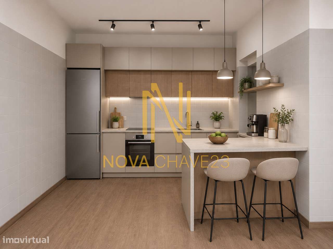 Apartamento T1 na Rinchoa | Cozinha e Sala em Open Space-1