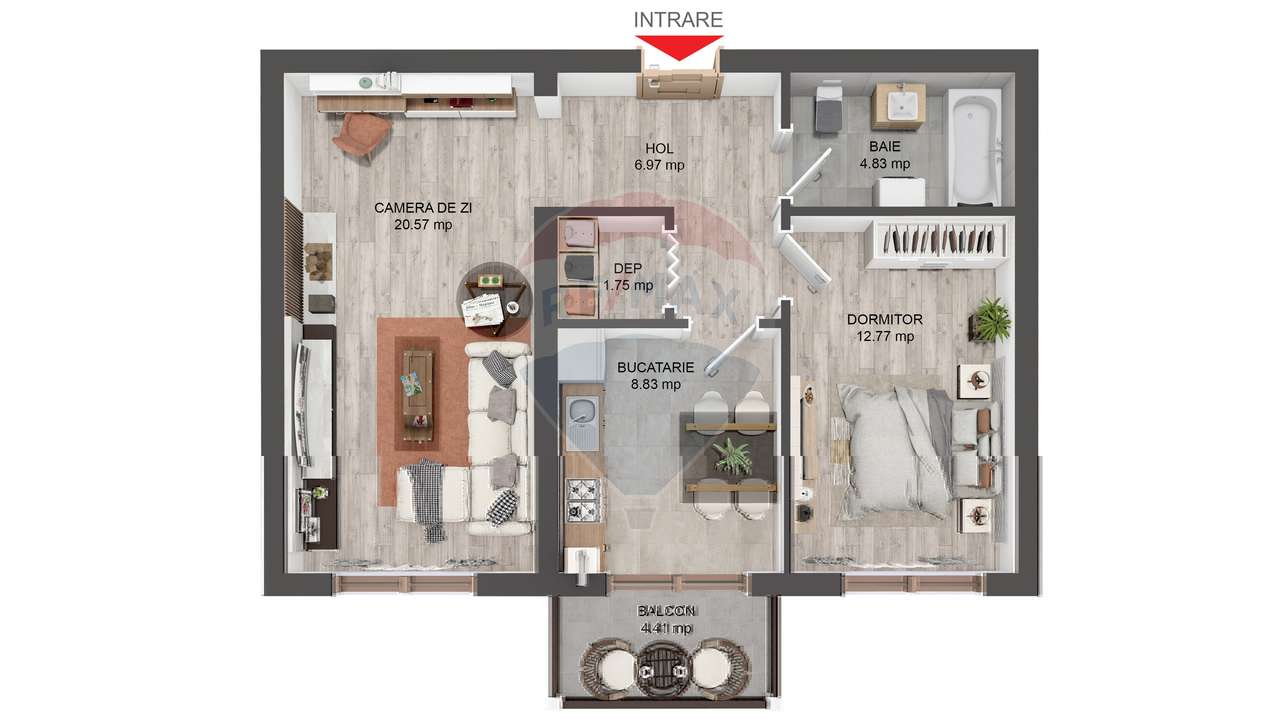 Apartament  NOU LA CHEIE cu 2 camere de vânzare - Imagine principală: 1/3