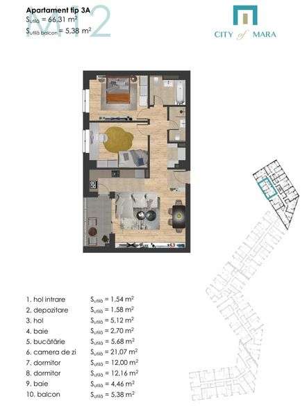 3 camere City of Mara - Imagine principală: 5/5