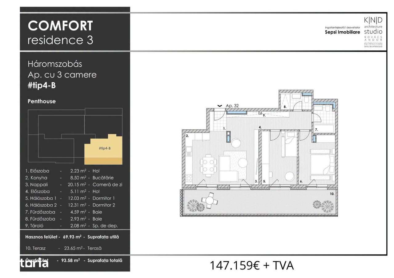 De vânzare Penthouse-uri exclusive noi în Sfântu Gheorghe-3