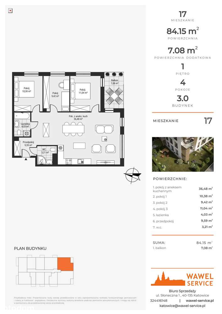 4-pokojowe mieszkanie 84m2 + balkon - Pełny obrazek: 2/8