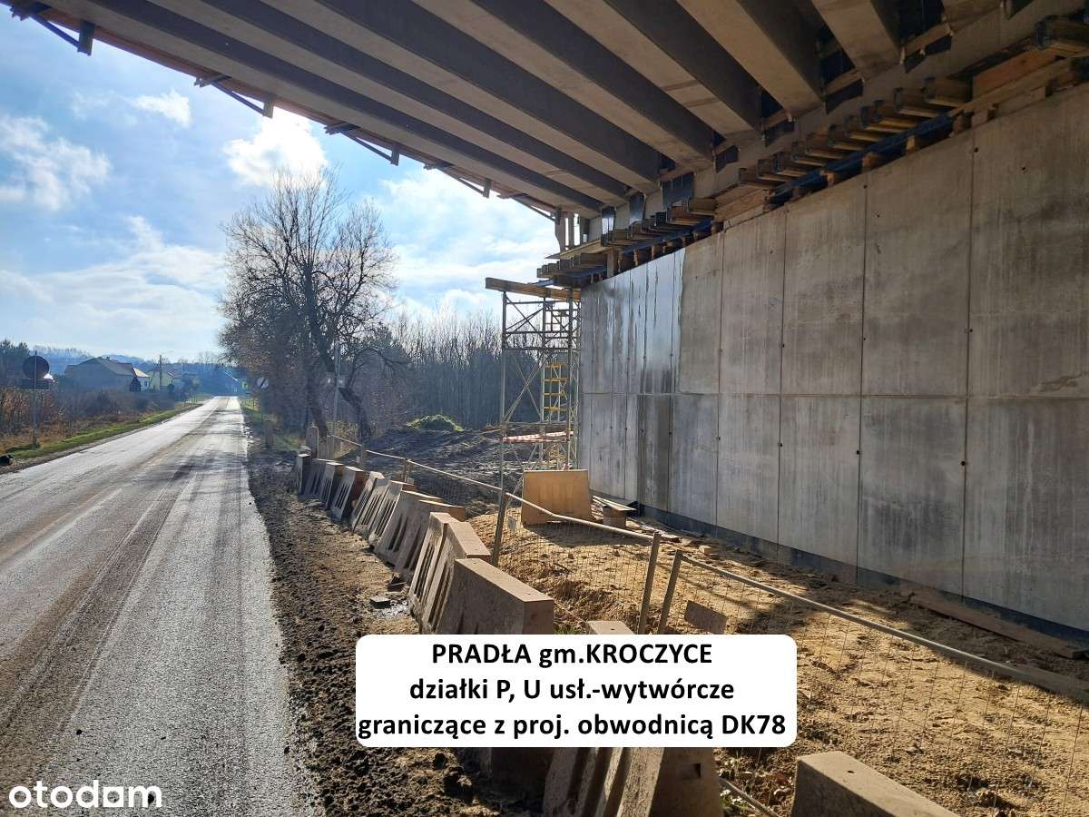 Działka drogowa 615m2 przy projektowanym wężle dr. krajowej DK78-2
