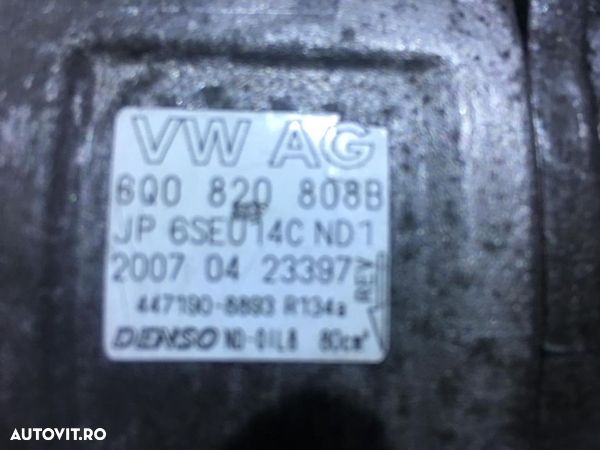 Compresor AC / Clima / Aer Conditionat VW Polo 9N 2002 - 2009 Cod Piesa : 6Q0 820 808 B / 6Q0820808B - 2