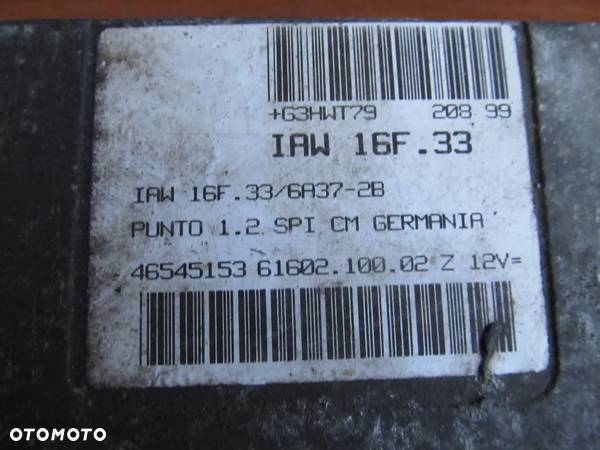 Fiat Punto 1.2 Sterownik Komputer Silnika IAW16F.33 46545153 - 2