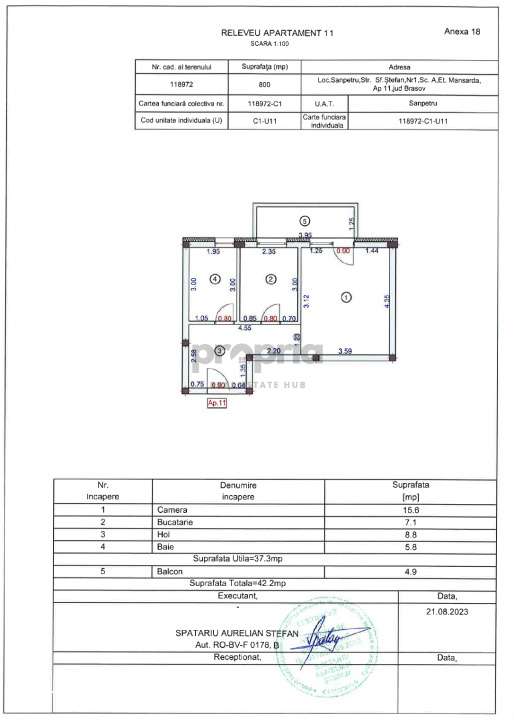 COMISION 0% GARSONIERĂ NOUĂ-INTRARE SANPETRU - LANGĂ STREET MALL +-7