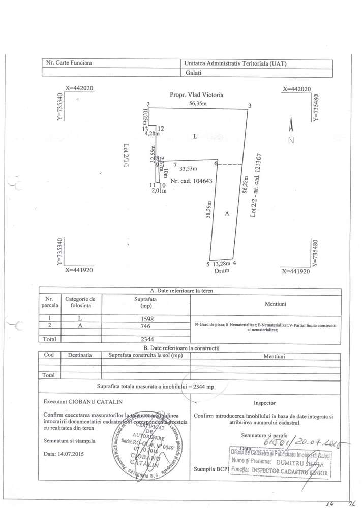 Teren Centura Galati, str. Drumul Viilor, Suprafata 2344mp, D.13,28ml-1