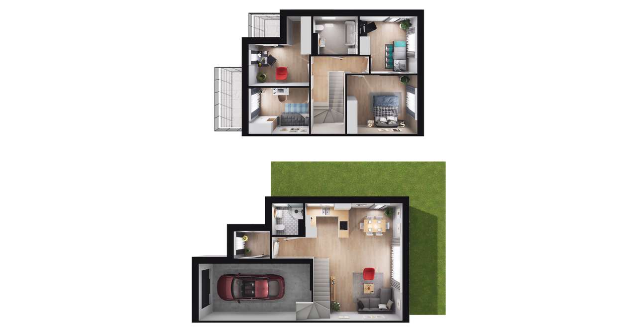 5-pokojowy dom 116m2 + ogródek Bez Prowizji - Pełny obrazek: 3/9