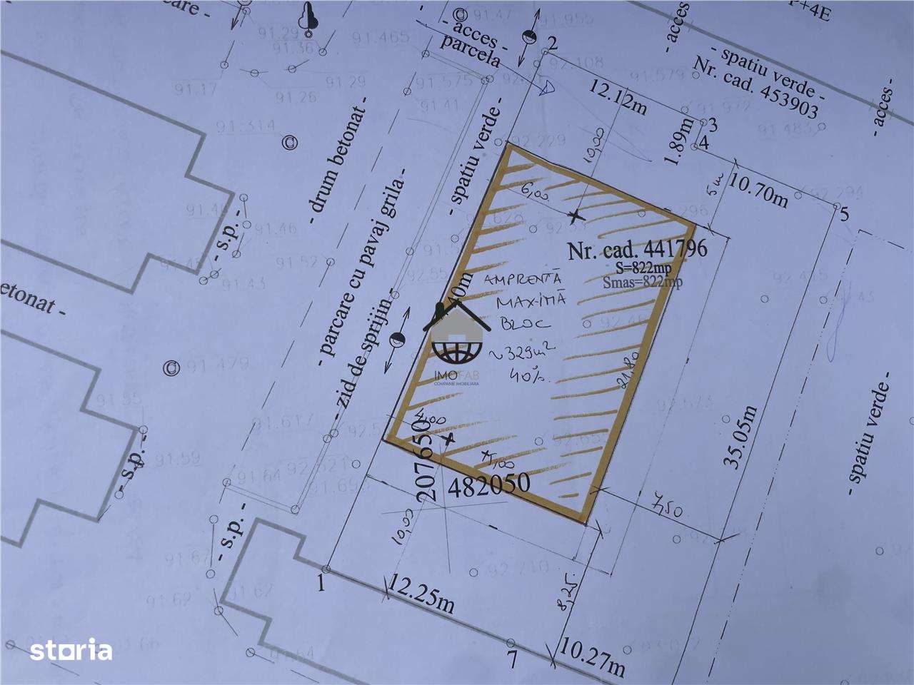 Teren 822mp, 12 Ap, S+P+3E+Er in Timisoara zona Lipovei-1