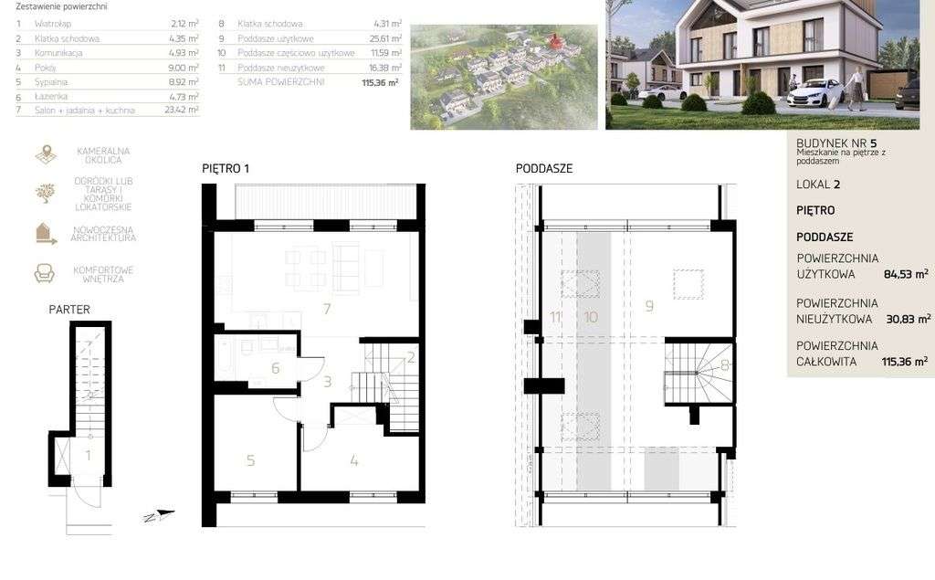 Rolety, elektrozamek, okna szczytowe, balkon - Pełny obrazek: 5/5