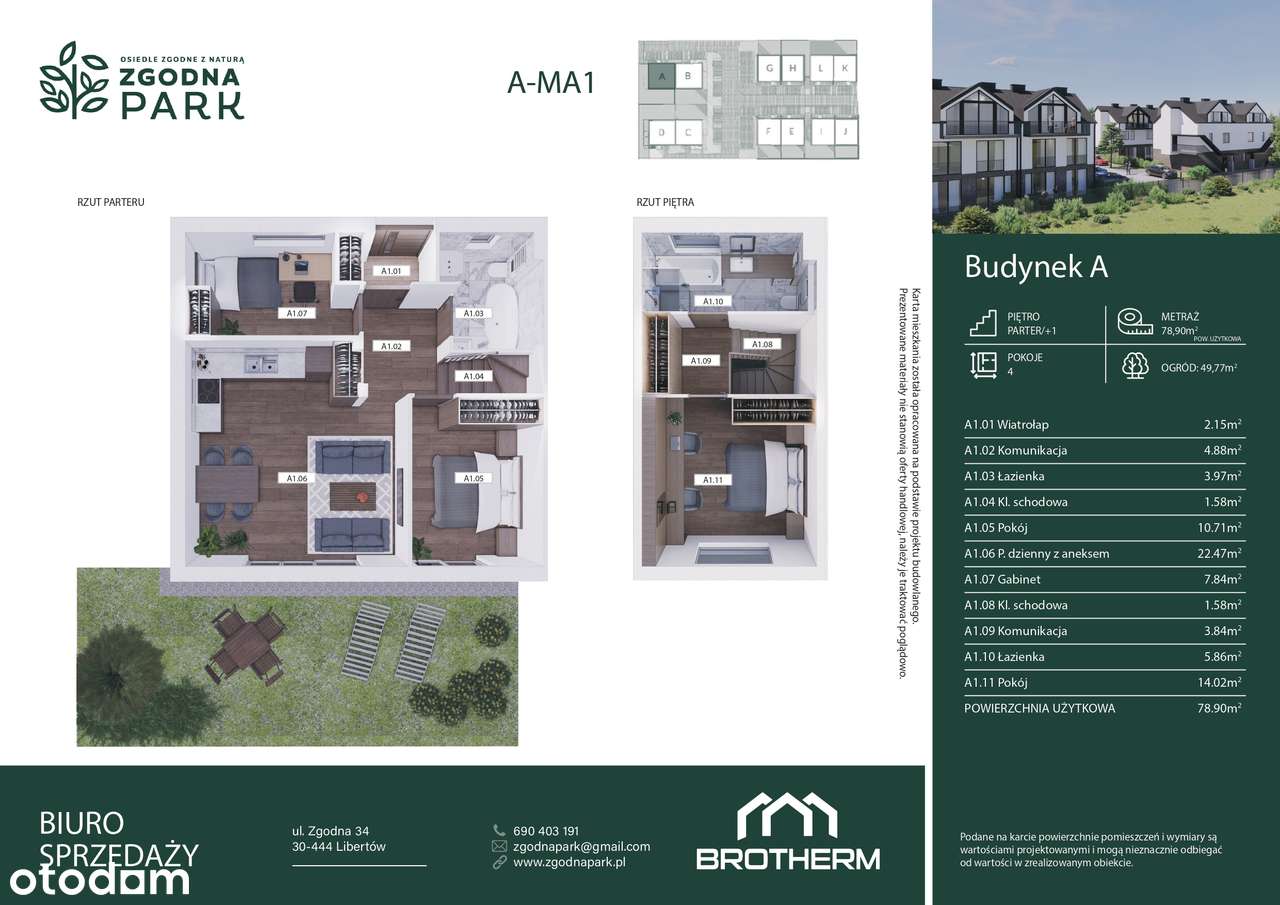 Zgodna Park | mieszkanie 2-pok. |ogródek| A1 - Pełny obrazek: 2/11