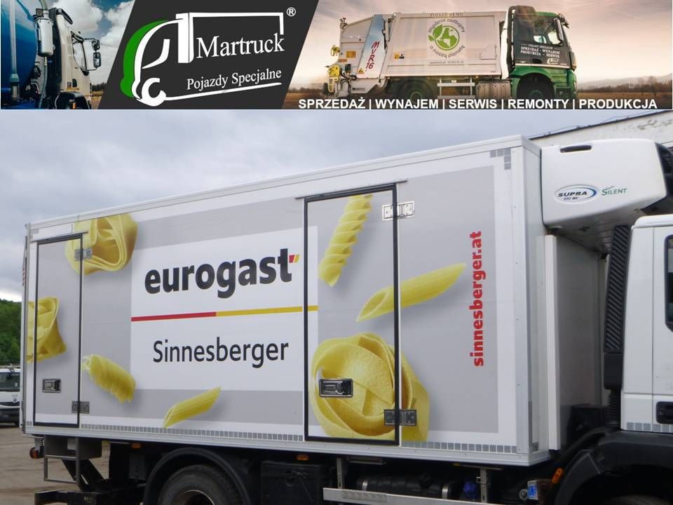 Zabudowa kontener, chłodnia z agregatem carrier silent supra 850 mt z windą 2016