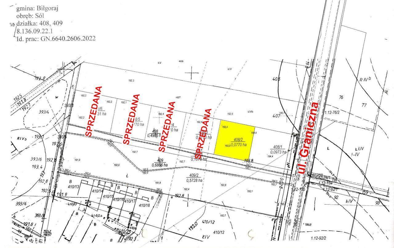 Działka budowlana Biłgoraj ul. Graniczna - 770 m2