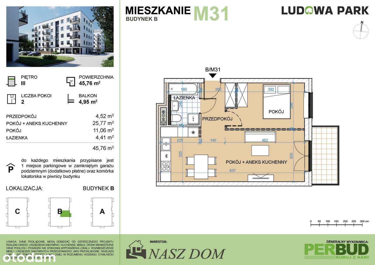 Ludowa Park | mieszkanie 2-pok. | B_M31 - Pełny obrazek: 2/9