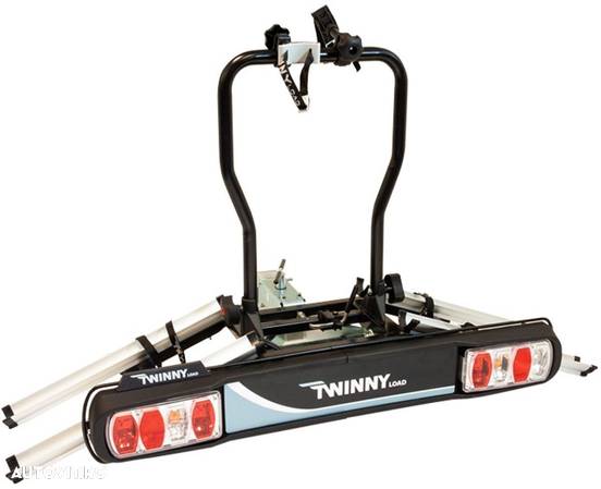Suport bicicleta Twinny Load e-Carrier Basic pentru 2 biciclete, prindere pe carlig remorcare, rabatabil - 2