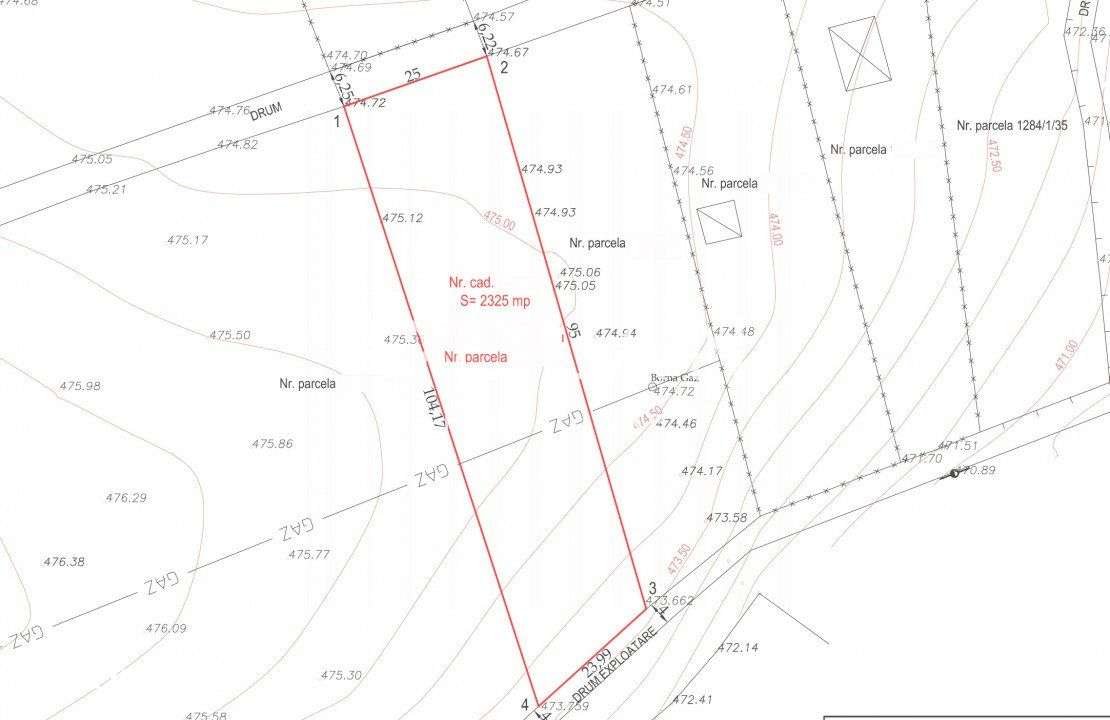 Teren Intravilan Intrare Cisnadie 2325 mp deschidere 25 ml - Imagine principală: 3/3