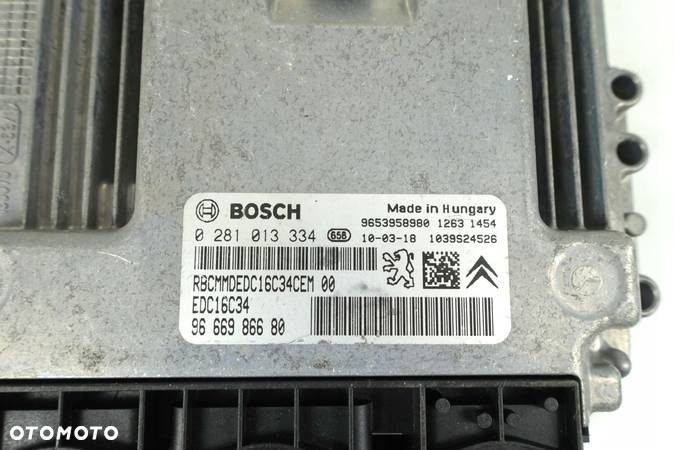 KOMPUTER PEUGEOT 3008 CITROEN C4 I PICASSO 1.6 HDI 0281013334 9666986680 - 3