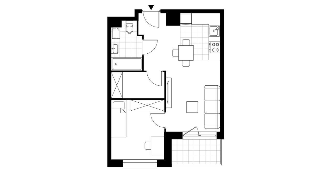 2-pokojowe mieszkanie 38m2 + balkon Bez Prowizji - Pełny obrazek: 4/9