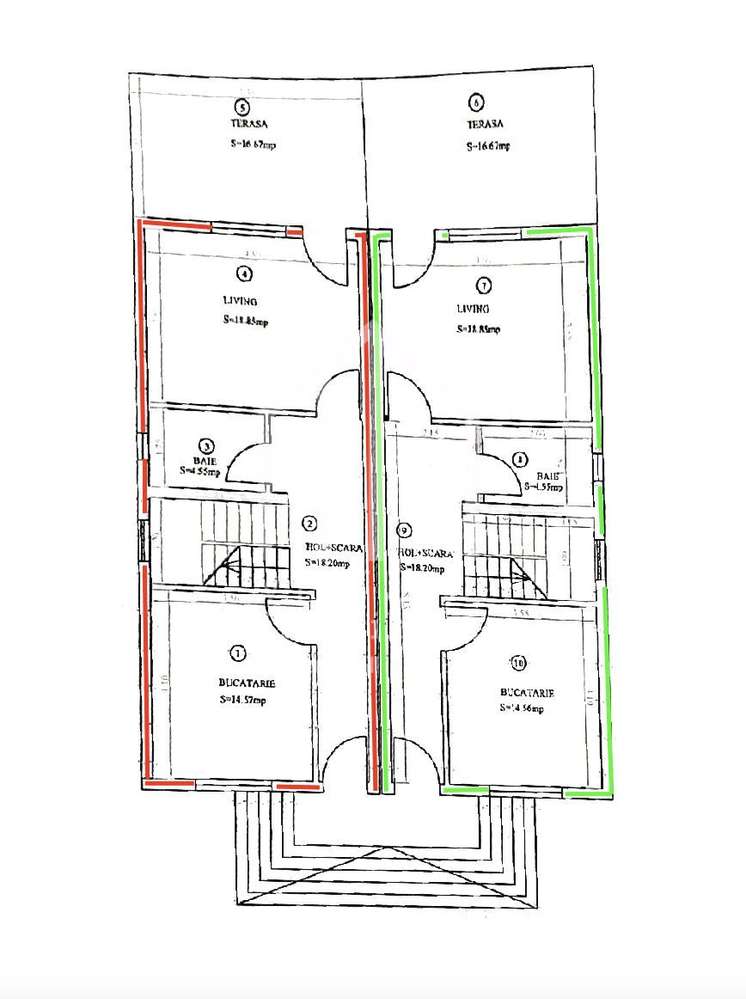Duplex cu 3 camere, 103mp utili+2 balcoane, 267mp teren, Cristian-15