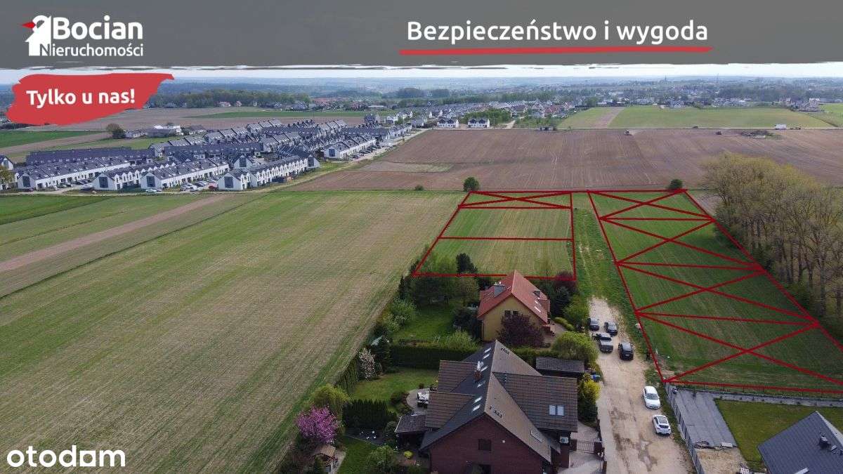 Słoneczne, płaskie, uzbrojone działki w Baninie!-5