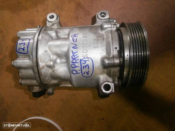 Compressor AC SD7C16 PEUGEOT PARTNER CITROEN C5 2005 1.6HDI 110CV 5P BEGE DIESEL SANDEN - 1