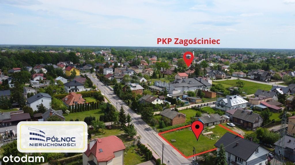 Działka, 1 011 m², Zagościniec