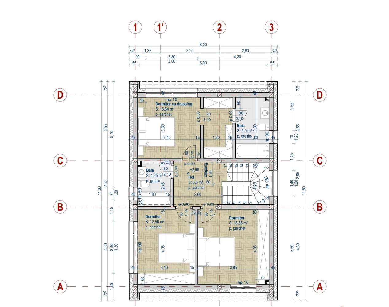 Casa individuala P+E, sup.120 mp Chinteni-14