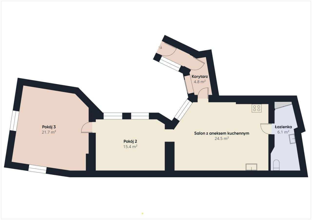 Podwale/Zelwerowicza od podwórka | M3 | Aktualne! - Pełny obrazek: 3/20