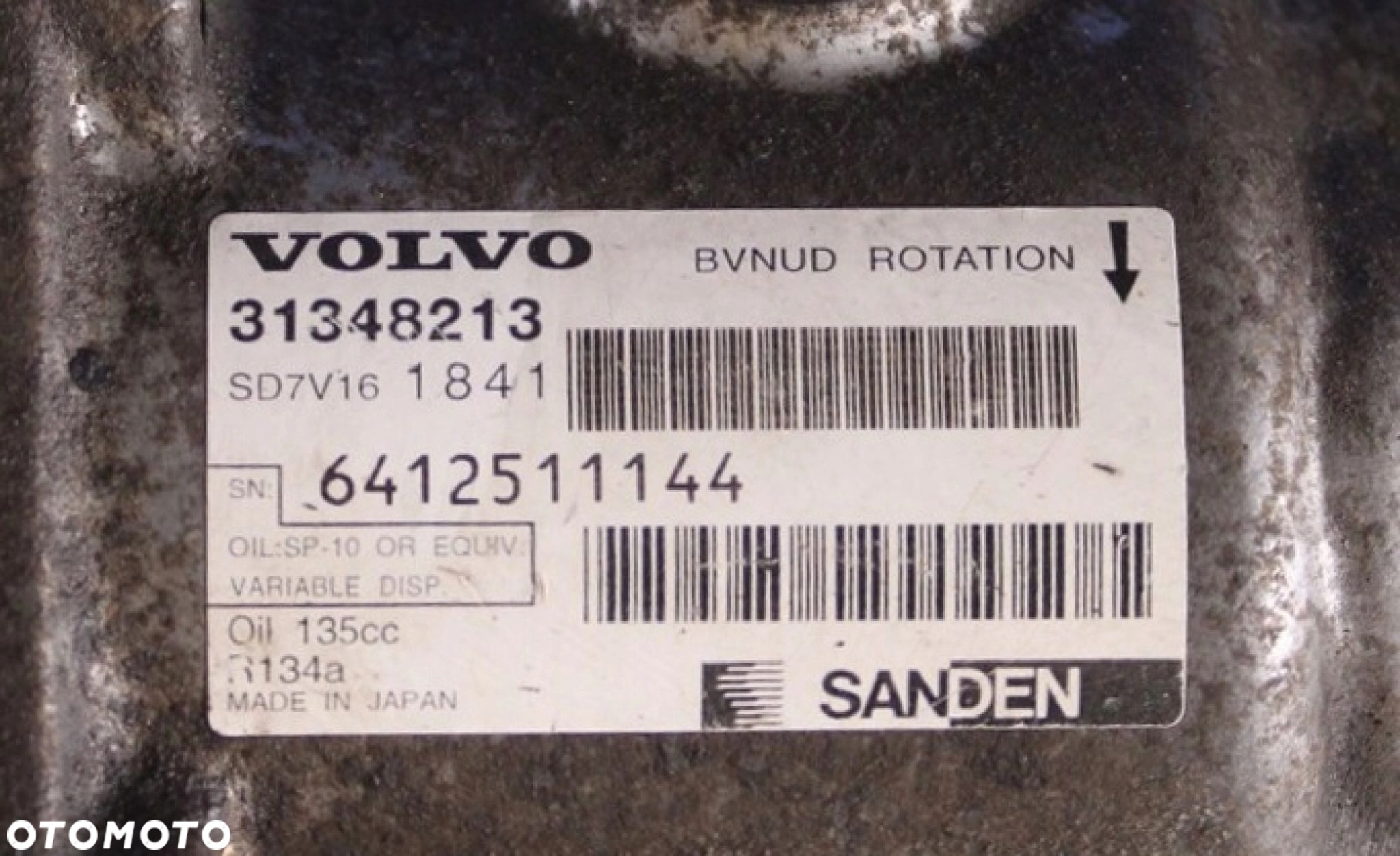 SPRĘŻARKA KLIMATYZACJI VOLVO V60 S60 II 31348213 - 5