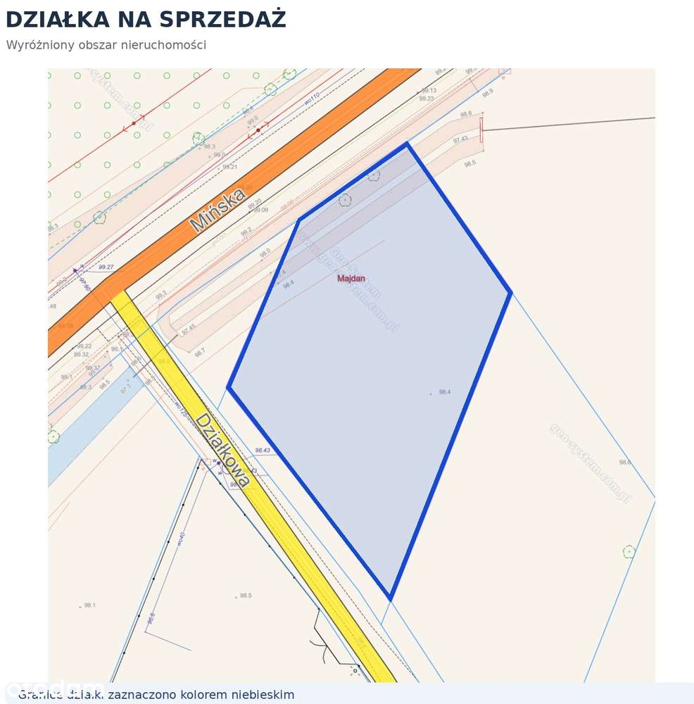 Działka narożna 1080mkw • przy drodze asfaltowej • media-5
