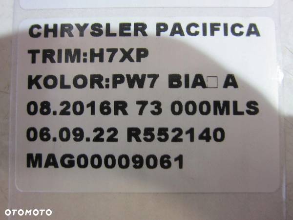 CHRYSLER PACIFICA PANEL WŁĄCZNIK ŚWIATEŁ PRZYCISK - 8