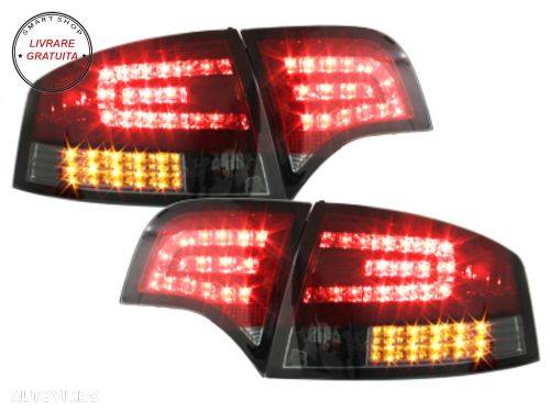 Stopuri LED Audi A4 B7 Sedan (2004-2008) LED Blinker Rosu Fumuriu- livrare gratuita - 1