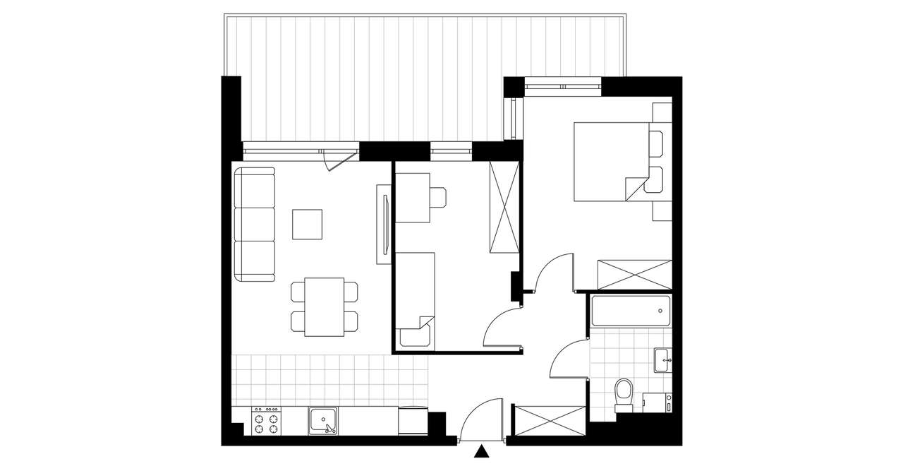 3-pokojowe mieszkanie 51m2 + taras Bez Pośredników - Pełny obrazek: 4/9