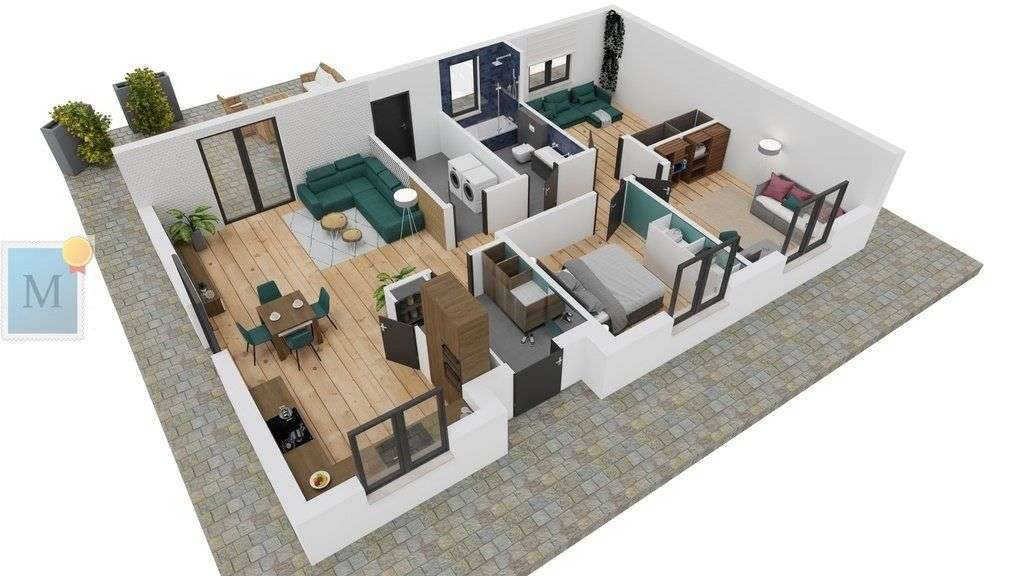 Dom parterowy szkieletowy 96m2,4pokoje,Lipinki - Pełny obrazek: 4/8