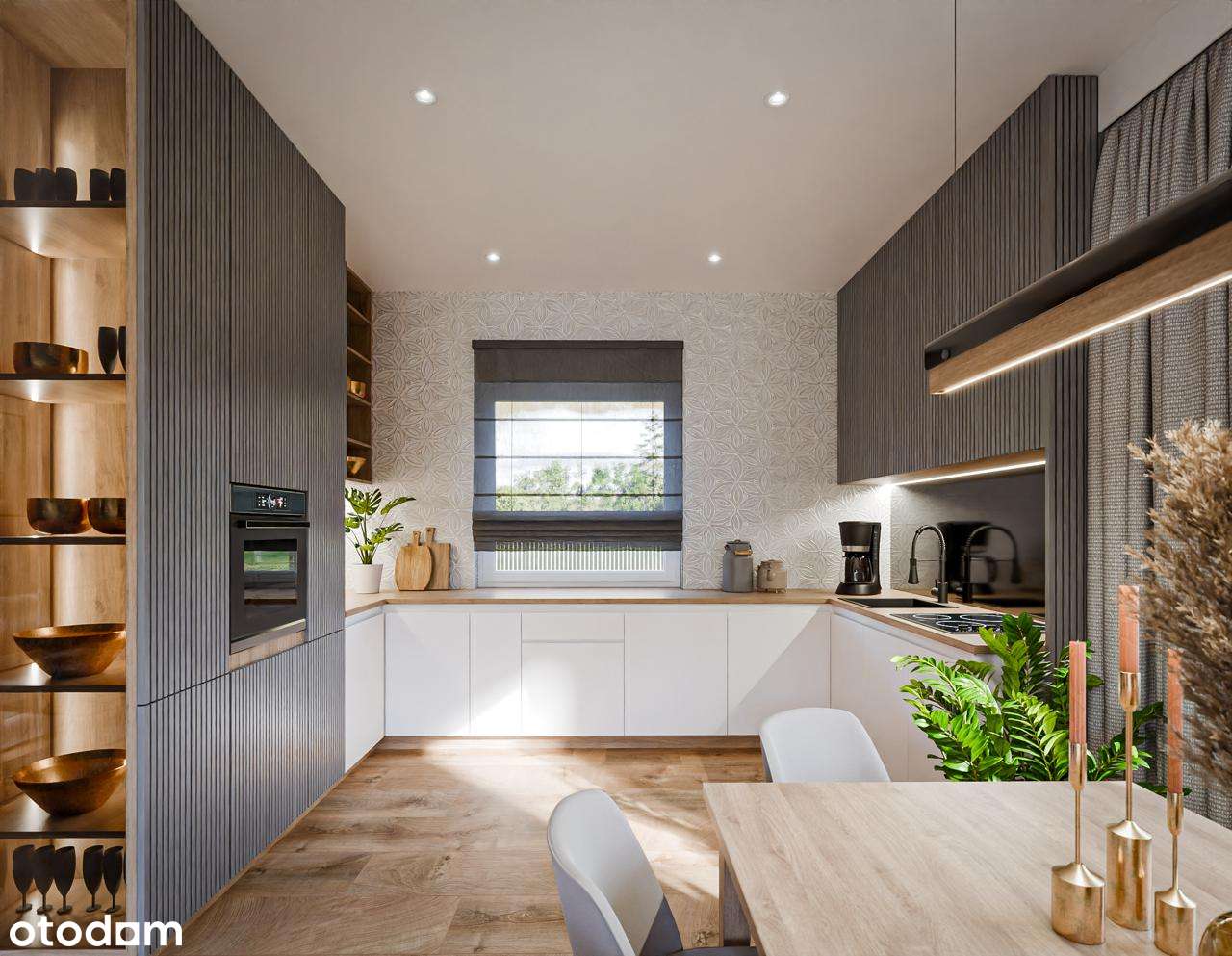 Nowoczesny dom parterowy w Klonówcu–trwała konstrukcja, stan zamknięty-13