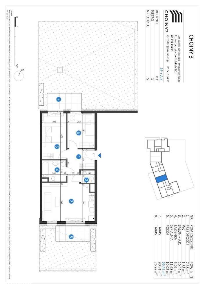B3 Mieszkanie nr 5 - Pełny obrazek: 2/7