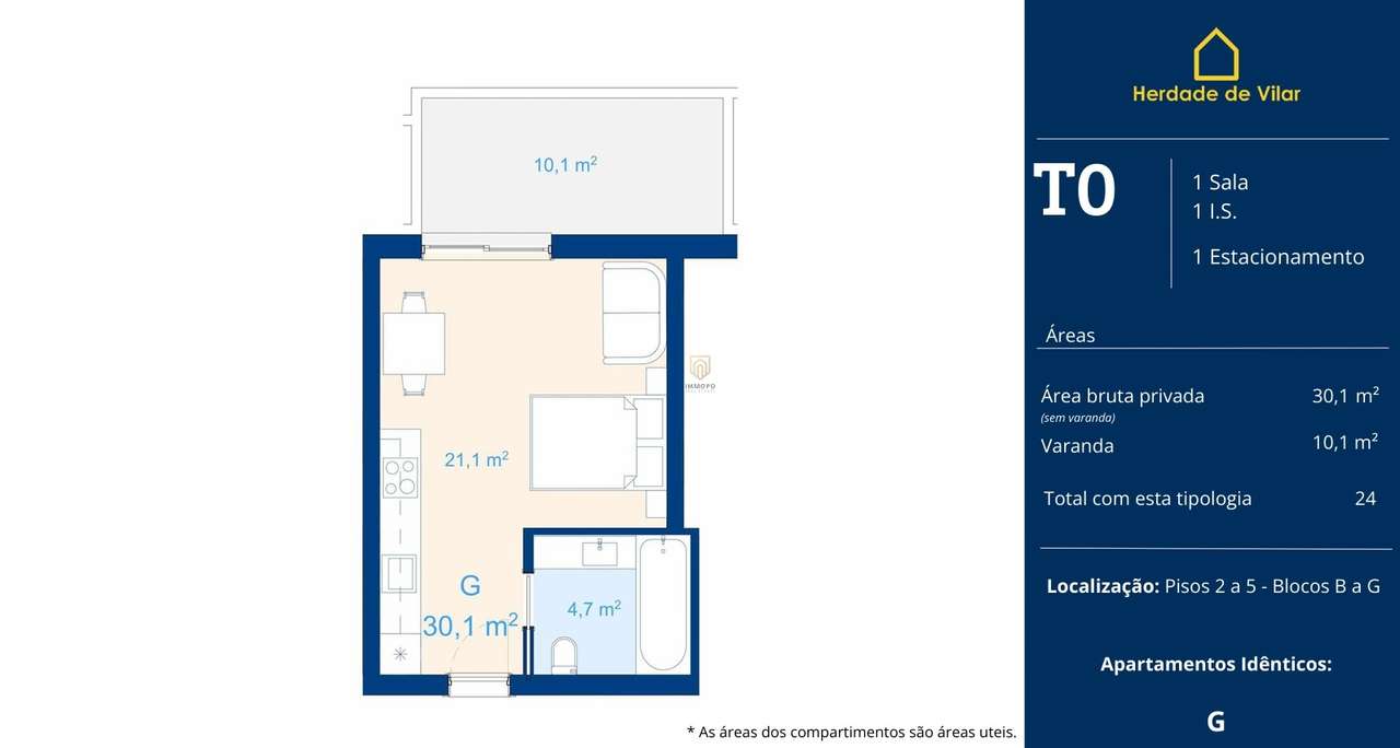 Apartamento T0, Porto, Vila Nova de Gaia, Vilar do Paraíso - Condomíni-23