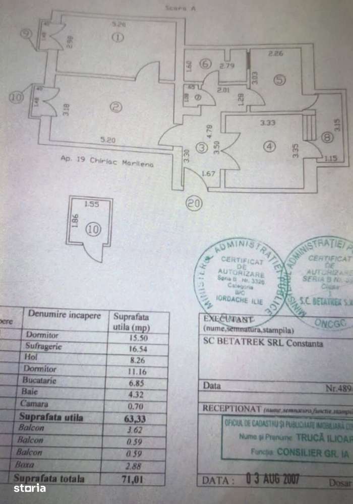 3 Camere etaj intermediar/centrală proprie - Abator (Gară)-15