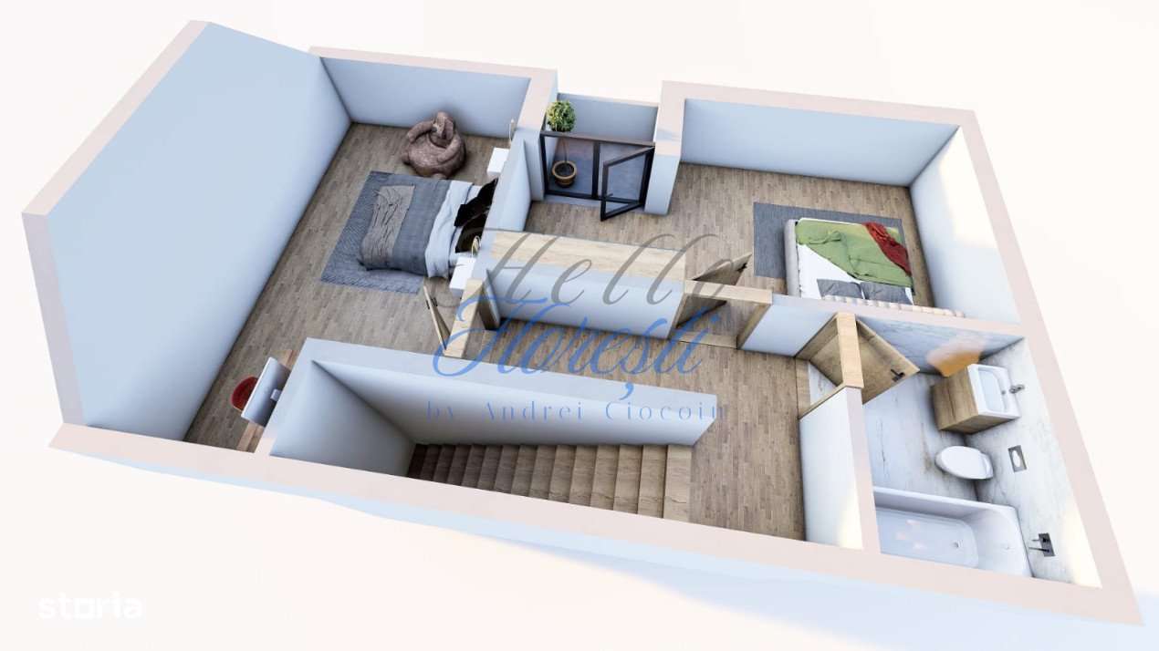 OFERTA !!! Apartament 4 Camere, Pe 2 Nivele, Semifinisat, 100 mp, Zona - Imagine principală: 3/6