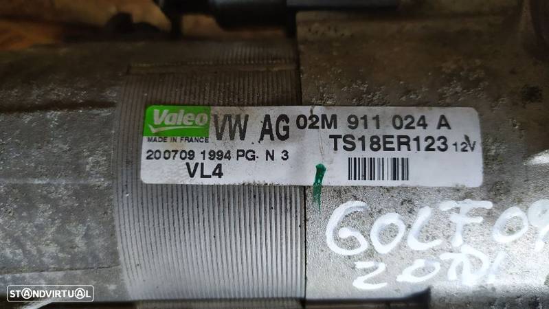 MOTOR DE ARRANQUE VOLKSWAGEN GOLF VI 2.0TDI 02M911024A - 2