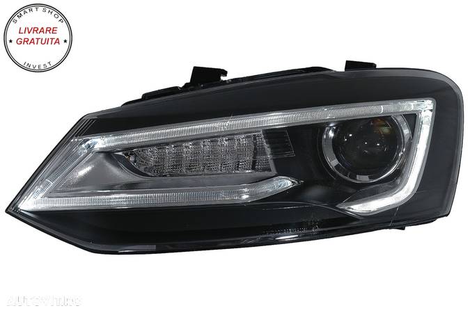 Faruri LED VW Polo MK5 6R 6C 61 (2011-2017) RHD Devil Eye Look- livrare gratuita - 6